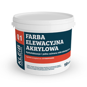 Farba elewacyjna akrylowa Q1 KLEIB Professional 10 litrów