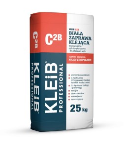 C2B Biała zaprawa klejąca KLEIB Professional System ociepleń na styropianie 25 kg