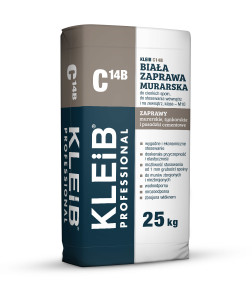 C14B Biała zaprawa murarska KLEIB Professional 25kg